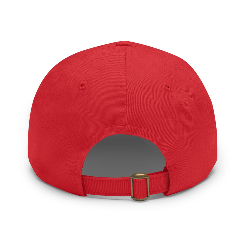 Lamb I Lion Face Leather Patch Dad Hat