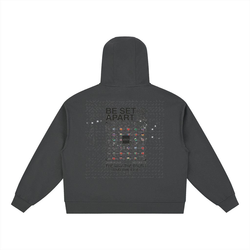 Kingdom Boxy Button Placket Hoodie