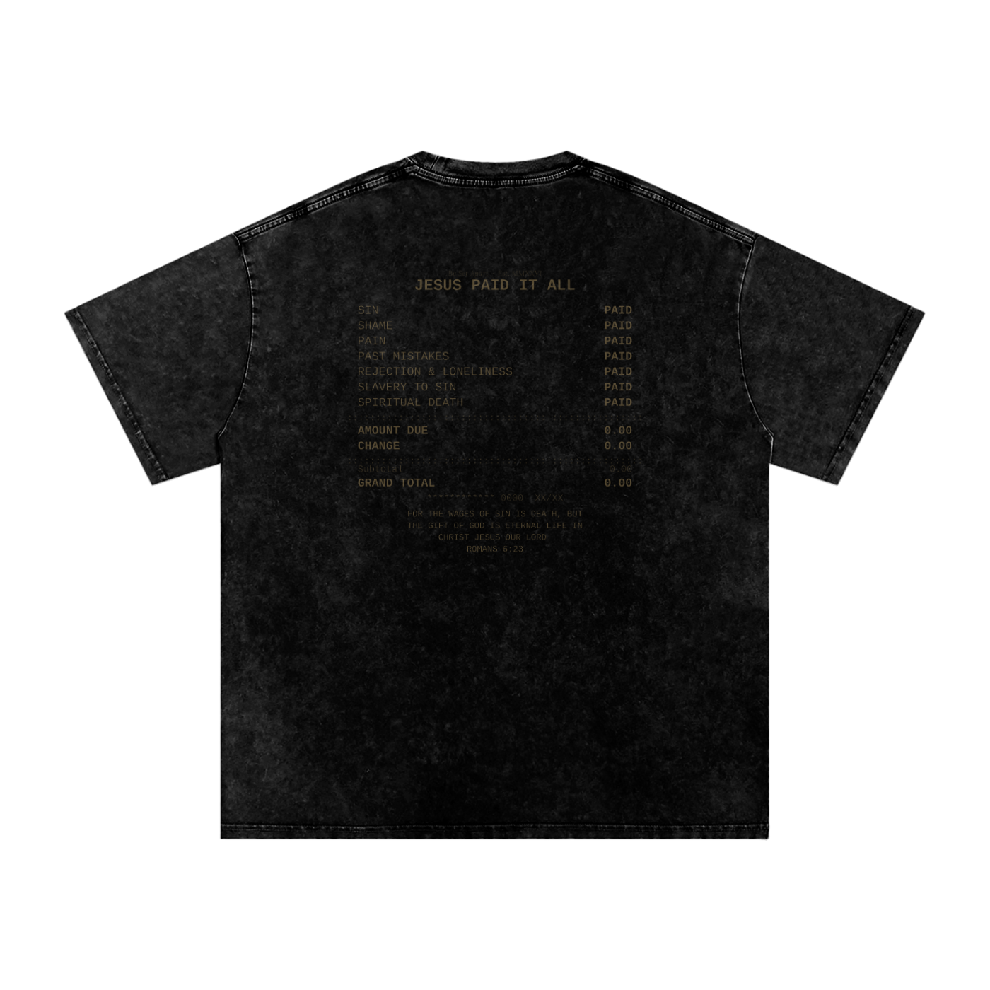 Black Snow Washed Oversized Cotton T-Shirt | Paid it All