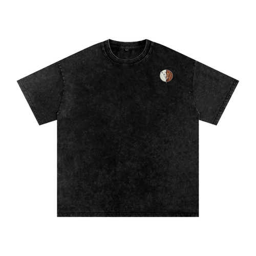 Black Snow Washed Oversized Cotton T-Shirt | Paid it All